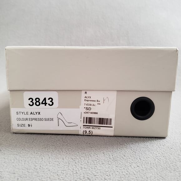 Tony‎ Bianco Alyx Heels in Espresso Suede Size 9.5 TONR-WZ730 Stiletto - Picture 6 of 11